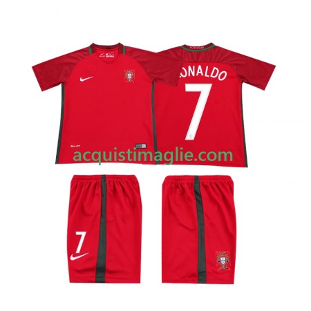 Divisa di Calcio Portogallo RONALDO 7 2016 Retro Bambino Prima